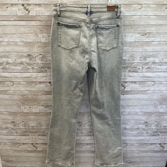 Judy Blue‎ Womens 9/29 Jeans The Bees Knees Straight Fit High Waist Inseam Slit - Picture 5 of 11